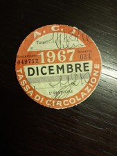 Bollo aci 1967 usato  Italia