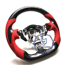 Volante VINS FIBRA DE CARBONO REAL PARA NISSAN 370Z Z34 COM COURO VERMELHO comprar usado  Enviando para Brazil