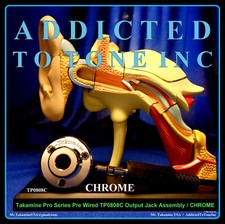 Usado, Takamine Pro Series conjunto de jaque de saída pré-com fio / cromado - conector de pino final / fabricante de equipamento original comprar usado  Enviando para Brazil