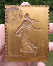 Médaille plaque bronze d'occasion  Plémet