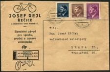 Capa de loja de bicicletas Bohemia Moravia Doubravice to Prague etiqueta Philips 1944 Segunda Guerra Mundial comprar usado  Enviando para Brazil