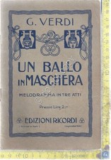 Libretto opera ballo usato  Milano