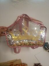 BOLSO DE NATACIÓN TRANSPARENTE EN FORMA DE CORONA PRINCESA DISNEY MOCHILA ROSA BRILLO AGITADOR Como Nuevo segunda mano  Embacar hacia Argentina