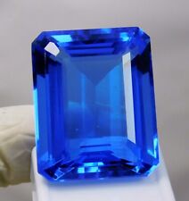 Pedra preciosa solta corte esmeralda azul natural Tanzânia 109,75 ct certificada comprar usado  Enviando para Brazil