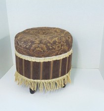 Round upholstered tufted for sale  Whittier