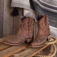 Botas de cowboy femininas tamanho médio panturrilha larga bezerro faroeste biqueira pontiaguda comprar usado  Enviando para Brazil