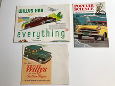 1952 + Folheto de vendas da concessionária de carros AERO WILLYS AERO EAGLE: (3 FOLHETOS) comprar usado  Enviando para Brazil