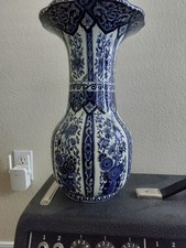 Vaso trompete Delft Royal Sphinx por Boch porcelana azul e branca comprar usado  Enviando para Brazil