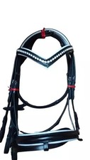 Briglia pelle dressage usato  Spedire a Italy