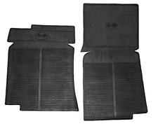 1968 - 1982 Corvette Tapetes Tapete Bandeiras Cruzadas Logotipo Preto Par de Borracha C3 NOVO comprar usado  Enviando para Brazil