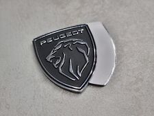 FREGIO STEMMA PEUGEOT NERO IN METALLO 3D CON BIADESIVO comprar usado  Enviando para Brazil