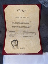 Cartier certificate 18k for sale  HARLOW