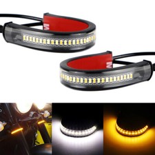 Usado, Garfo de LED âmbar fluindo para motocicleta luz de tira de seta para cães grandes Prosport comprar usado  Enviando para Brazil