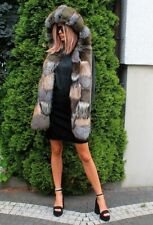 Futro Prawdziwe futro Kamizelka 100% Real Ranch Arctic Fox Parka Vest Hood S na sprzedaż  PL