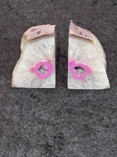 Pink agate bookends for sale  Crown Point