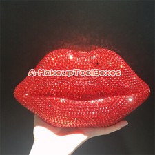 Corrente em forma de lábio quente vermelha cristal festa noite casamento bolsa de embreagem nupcial C209 comprar usado  Enviando para Brazil