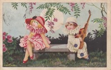 Cartolina dell illustratore usato  Trieste
