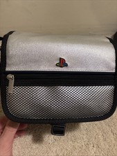 Bolsa de transporte de viagem PS1 fina console PlayStation 1 prata com alça comprar usado  Enviando para Brazil