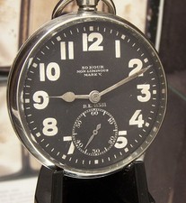 ANTIGO RELÓGIO DE BOLSO C1915 DOXA RFC WW1 PILOTO DE AERONAVE MILITAR MOSTRADOR PRETO FUNCIONA comprar usado  Enviando para Brazil