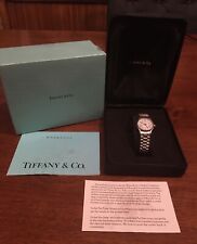 Tiffany & Co. Relógio de data quartzo aço inoxidável mostrador romano branco 23 mm feminino VIN comprar usado  Enviando para Brazil