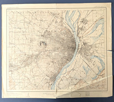 Mapa topográfico 1904 Saint Louis Missouri Illinois Mississippi River USGS, usado comprar usado  Enviando para Brazil
