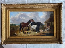 Pintura emoldurada "Cavalos e Porcos" 1872 William Webster Hoare comprar usado  Enviando para Brazil