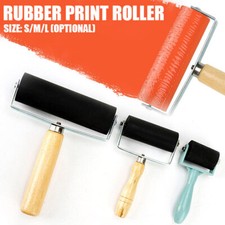 Rolo De Impressão De Borracha Preto Cabo De Madeira Pintura Art Ink Craft Tool Supplies comprar usado  Enviando para Brazil