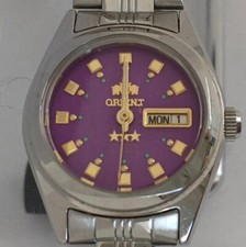 ORIENT NQ1X-C0 relógio feminino automático mostrador roxo analógico redondo do Japão comprar usado  Enviando para Brazil