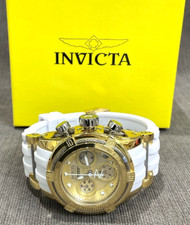 Relógio feminino INVICTA Bolt Lady Zeus branco e dourado 40 mm 15282, usado comprar usado  Enviando para Brazil