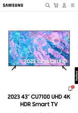 Samsung ue43cu7100k for sale  LONDON