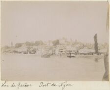 Lago Genebra. Porto de Nyon. Suíça. Estampa de citrato 1900. comprar usado  Enviando para Brazil