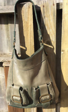 Green leather hobo for sale  AXMINSTER