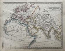 Usado, Mapa antigo colorido à mão do mundo antigo de 1829 por Sidney Hall comprar usado  Enviando para Brazil