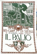 Manifesto vintage palio usato  Roma