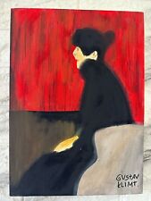 pintura a óleo sobre tela assinada e carimbada por Gustav Klimt comprar usado  Enviando para Brazil