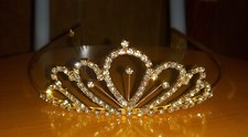Diadema sposa dorato usato  Roma