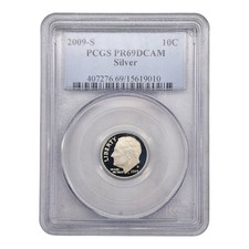 Moeda de prata 2009 S 10C Roosevelt Dime PCGS PR69DCAM , usado comprar usado  Enviando para Brazil