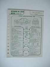 Fiche technique rta d'occasion  France