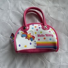 Usado, Bolsa Hello Kitty Sanrio rosa arco-íris mini moeda Y2K bolsa de mão 2004 vintage comprar usado  Enviando para Brazil
