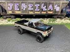 1990 Ford F-250 caminhão 4x4 levantado 1/64 fundido personalizado luz verde picape off road comprar usado  Enviando para Brazil