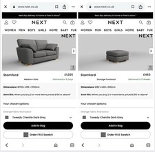 Next stamford sofa for sale  THORNTON-CLEVELEYS