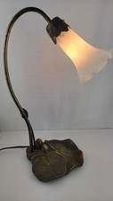 Almofada estilo lírio estilo Tiffany braço solteiro abajur mesa de cabeceira luz branca tulipa comprar usado  Enviando para Brazil