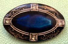 Broche ovale bleue d'occasion Broche ovale bleue d'occasion  Lyon IX