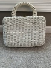 Usado, Bolsa de mão feminina vintage ADG Fashion Imports vime branco comprar usado  Enviando para Brazil