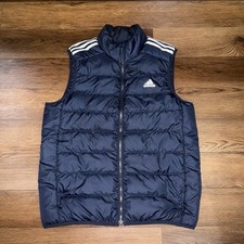 Colete Adidas Essentials 3 listras azul marinho claro tamanho grande novo sem etiquetas comprar usado  Enviando para Brazil