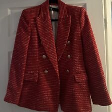 Zara red boucle for sale  SOUTH CROYDON