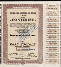 Usado, BÉLGICA Co Belgo-Continentale des Minerais & Metaux CONTIMINE SA 1944 Bruxelas comprar usado  Enviando para Brazil