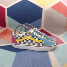 Vans Old Skool Tamanho Crazy Checks AZUL ROSA AMARELO Masculino 4.5 Feminino 6 comprar usado  Enviando para Brazil