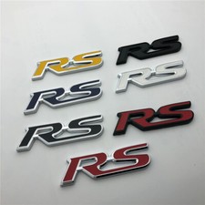 Adesivo emblema grade emblema tampa traseira porta-malas 3D RS metal carro automático  comprar usado  Enviando para Brazil
