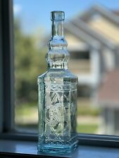 Garrafa de vidro vintage transparente várias cores decorativa em relevo 700 ml decantador comprar usado  Enviando para Brazil